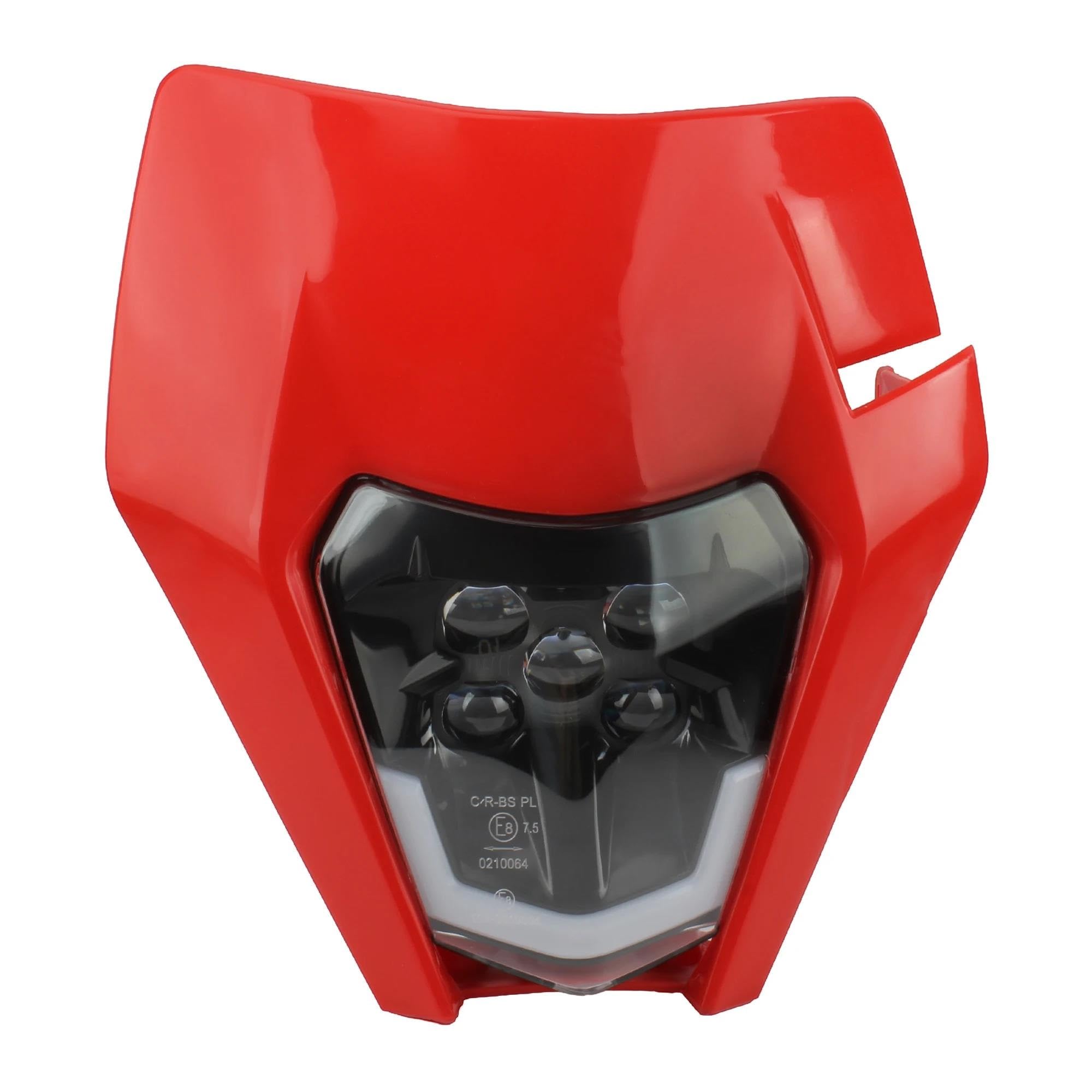 Plaque de phare de moto à LED rouge pour remplacer l'optique EXC