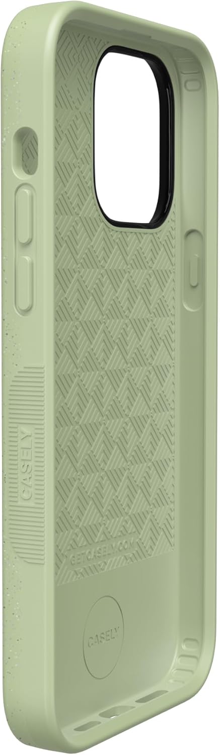 Casely iPhone 14 Pro Max Case | Kiwi Kiss | Matcha Green Shimmer | Bold Protective Design | Compatible with MagSafe