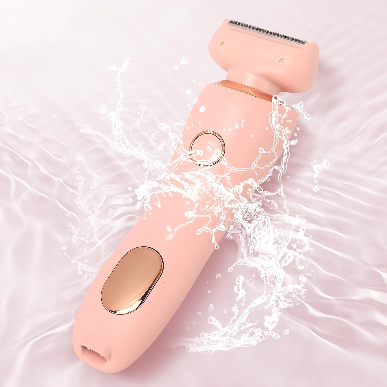 2 in 1 Electric Lady Clipper and Hair Removal Device, Ideal for Pregnant Women - Private Hair Remover and Women Trimmer (Pink)