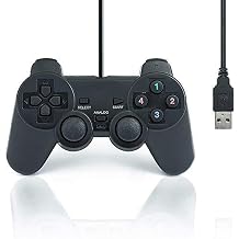 QUMOX Wired USB Gamepad لعبة تحكم الألعاب Joypad Joystick لأجهزة الكمبيوتر المحمولة الكمبيوتر المحمول
