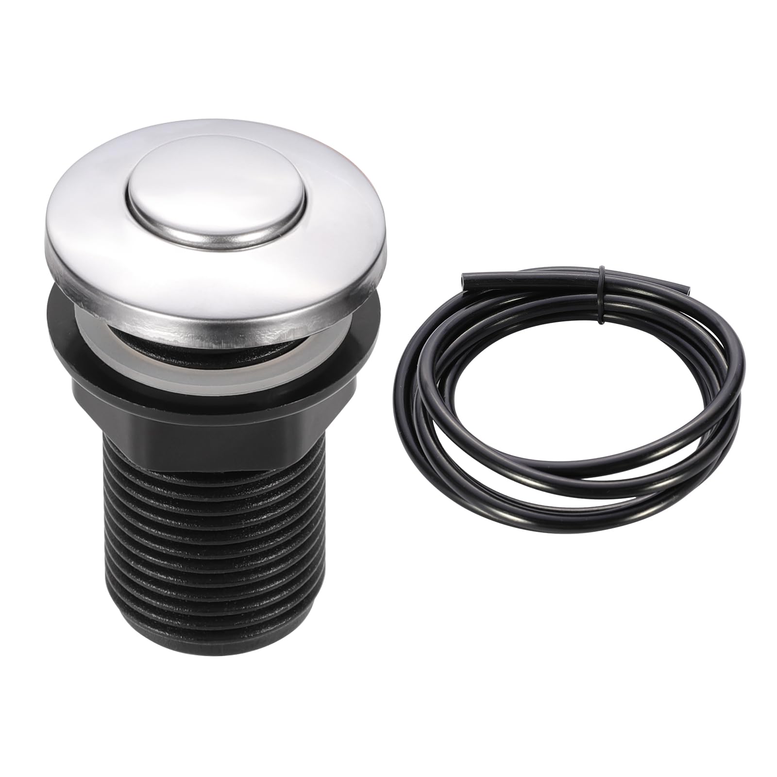 RQYEKDO Garbage Disposal Air Switch Kitchen Sink Top Long Stainless Steel Brushed Nickel Long 32mm/1.26 inch for Food and Waste Disposal On/Off Air Button Parts
