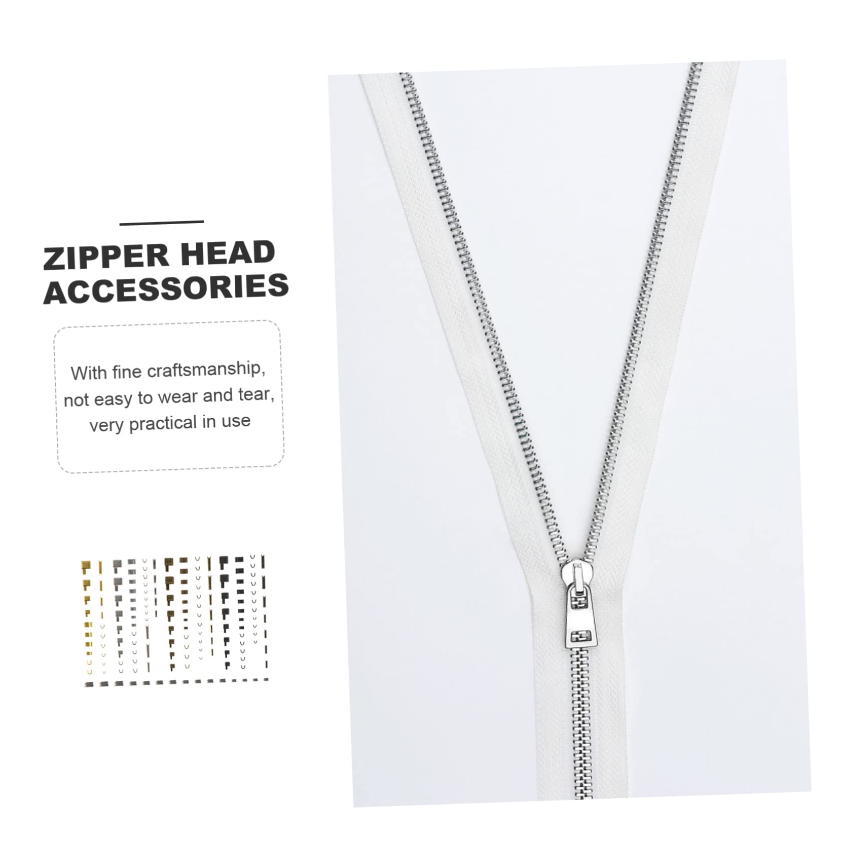 Tofficu 96juegos Kit De Reparación De Cremalleras De Accesorios Para Ropa y Proyectos De Costura Reemplazo Duradero y Práctico De Tiradores De Zipper Para Jeans Chaquetas y Mochilas
