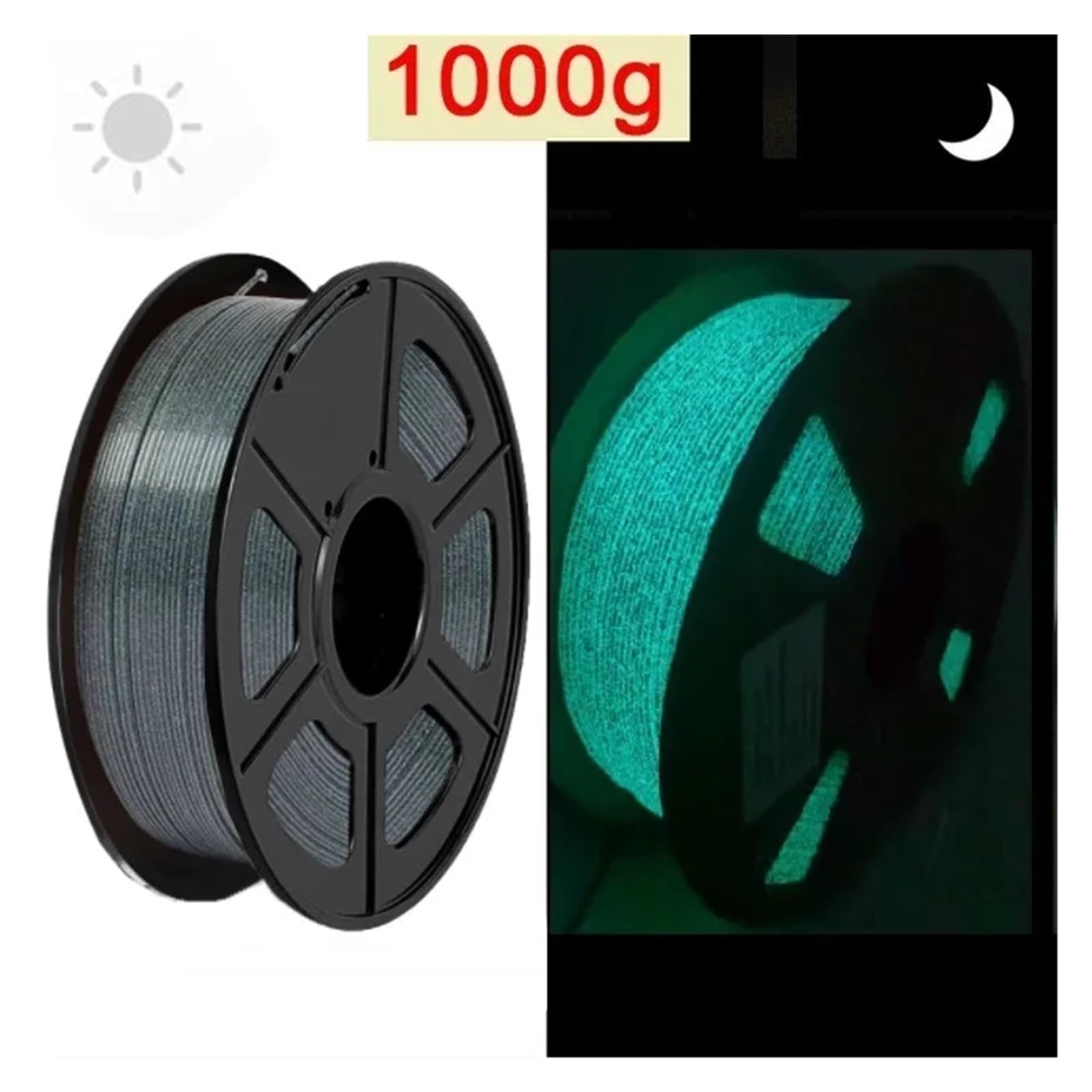 Filamento Glow In The Dark PLA 1,75 mm kg Materiale stampante 3D Luminoso cielo stellato blu