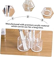 Vista 8 de Caja de almacenamiento de cosméticos Caja de almacenamiento de acrílico Contenedores de maquillaje Contenedor transparente Organizador de cosméticos