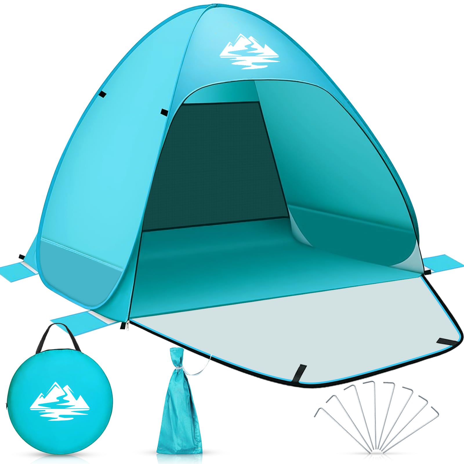 BGIUSQF Carpa Playa, Tienda de Campaña Playa, Tienda Playa Bebe UV 50, Sombrilla Bebe Playa Pop Up, 200 * 150 * 110 cm, para 2-3 Personas, Beach Tent para Camping, Playas, Parques