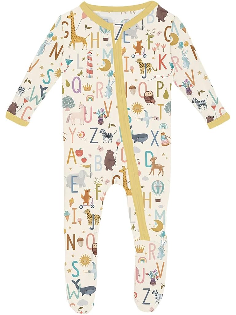 Multi Kickee Pants Print Footie with 2 Way Zipper (Infant)