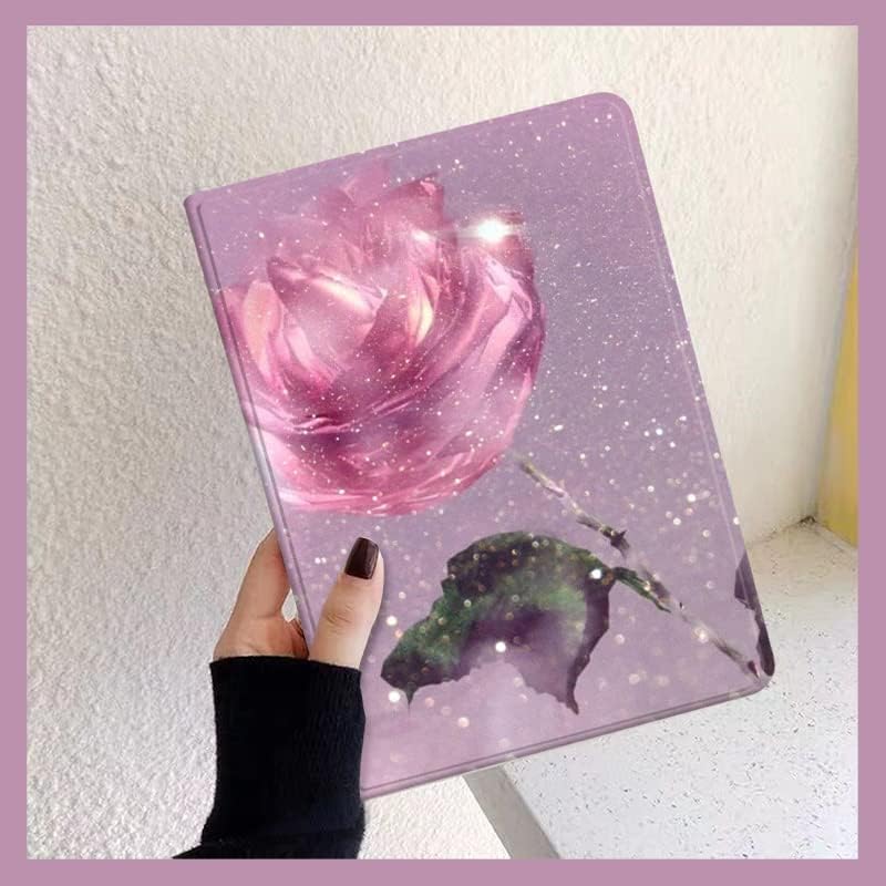 Miniatura 8 de Funda floral compatible con iPad 6 5 generación 9.7 pulgadas iPad AirAir 2, diseño de flores, bonita funda inteligente de piel delgada, color J