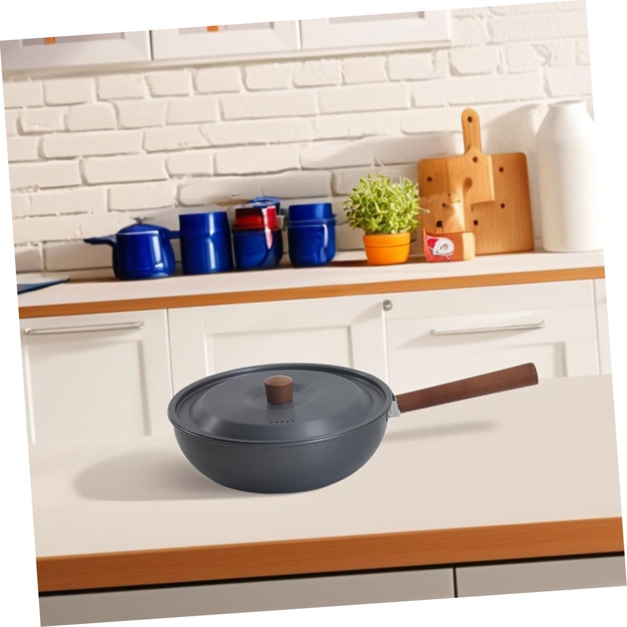 Totority 1set Camping Fry Pan Detachable Lightweight Outdoor Cooking Skillet for Eggs and Steak Portable Aluminum Nonstick Camping Pot Removable Handle for Easy Storage and Transport