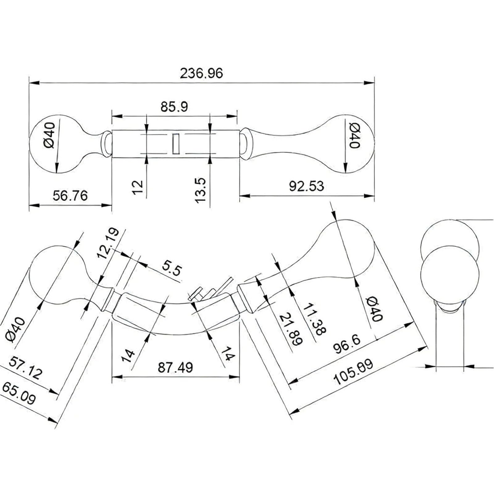 Narzędzie do obróbki drewna do strugania łukiem kołowym, wygodny uchwyt do tworzenia instrumentów muzycznych