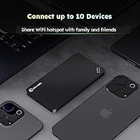 Vista 5 de GlocalMe U3 - Dispositivo de punto de acceso móvil 4G LTE con 10 GB de datos US/CA/MX de 30 días, punto de acceso WiFi portátil para viajes en más