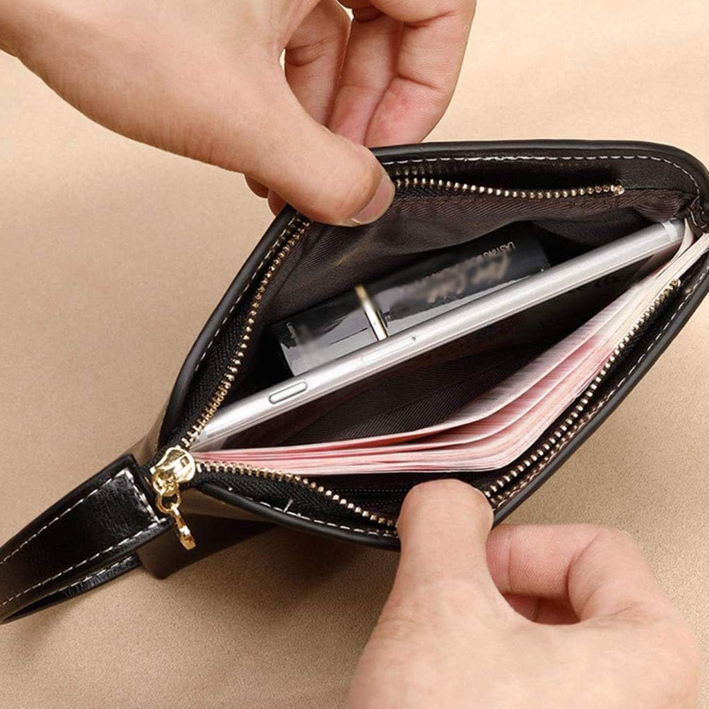 Zipper Makeup Bag, Mini Leather Wallet Coin Purse Multi-Purpose Handbag Pouch image 5