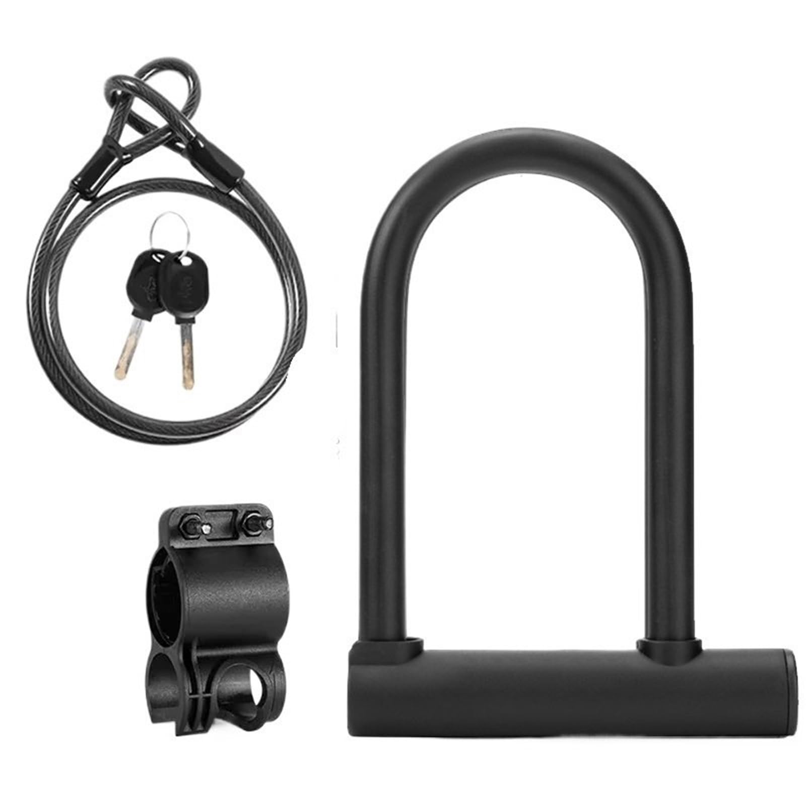 Hdrtcbu With Cable Set 2 Chain Lock U Padlock Anti-Theft Lock Cable Set Mtb Road Motorbike Lock(With Cable Set 2)