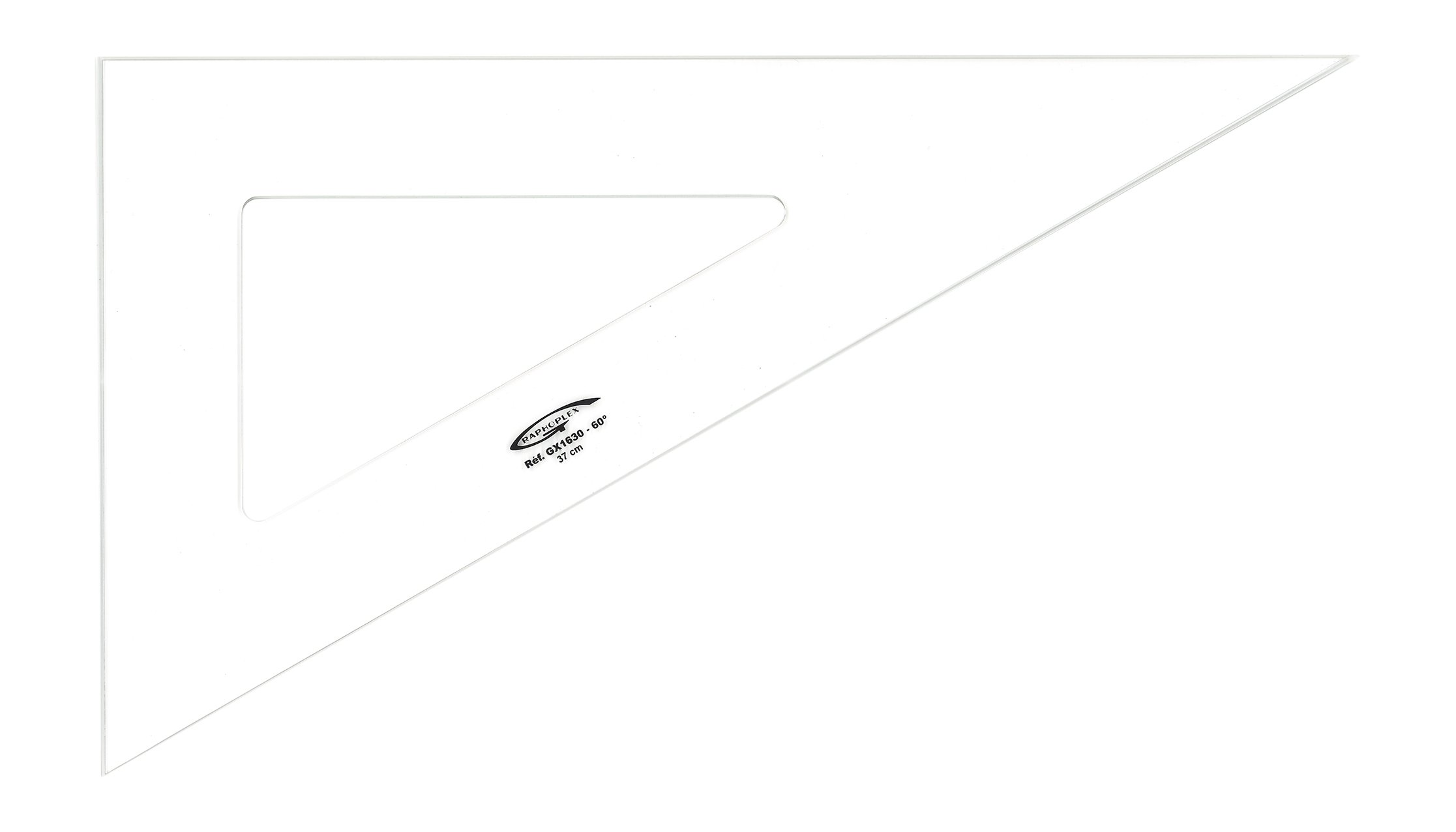 GraphoplexSet Square 60 ° 3 Edges (Clear 37 cm Transparent