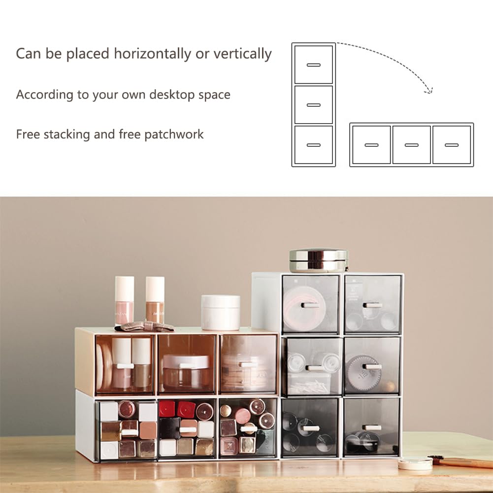 S&Dshopline® Keukenorganizer Met 3 Laden, Opbergdoos Voor Theezakjes Koffiepads Theedoos Met 3 Laden Make Uptafel Organizer Theekist Van Kunststof Voor Thee Koffie Specerijen En Andere