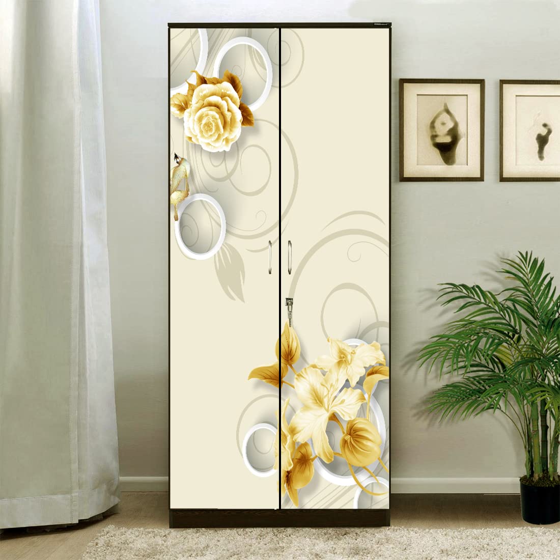 Decor1ders Self Adhesive Almirah Stickers | Almirah Door Wallpapers & Wall Stickers (RoseGoldAlmira) Extra Large (213x99cm) Home Wardrobe Doors Stickers for Your Almira (B0CTY8YFBZ) Amazon Price History, Amazon Price Tracker