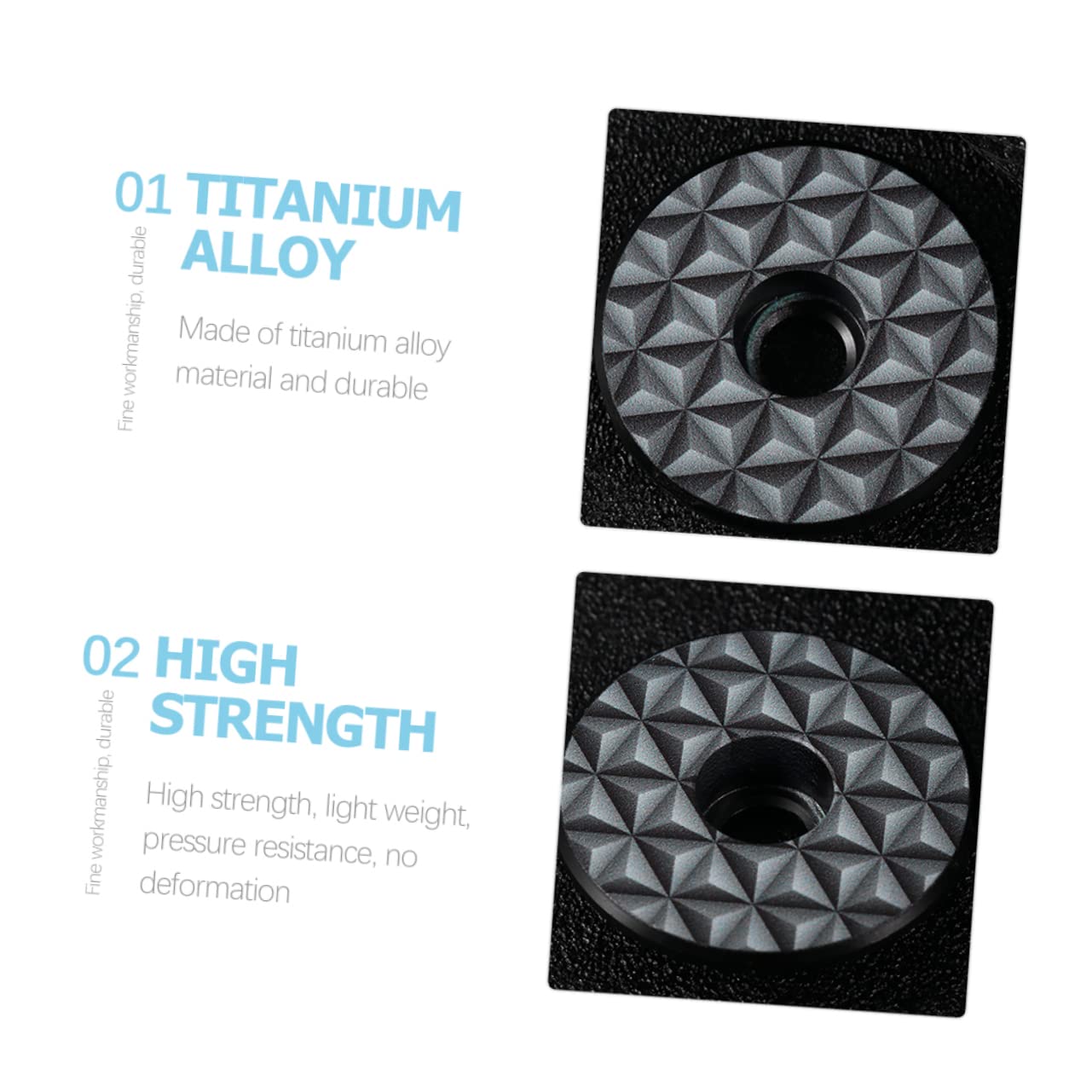 Happyyami Delicate Bike Bowl Caps Professional Bike Stem Caps Lightweight Portable Headset Covers for Bicycles