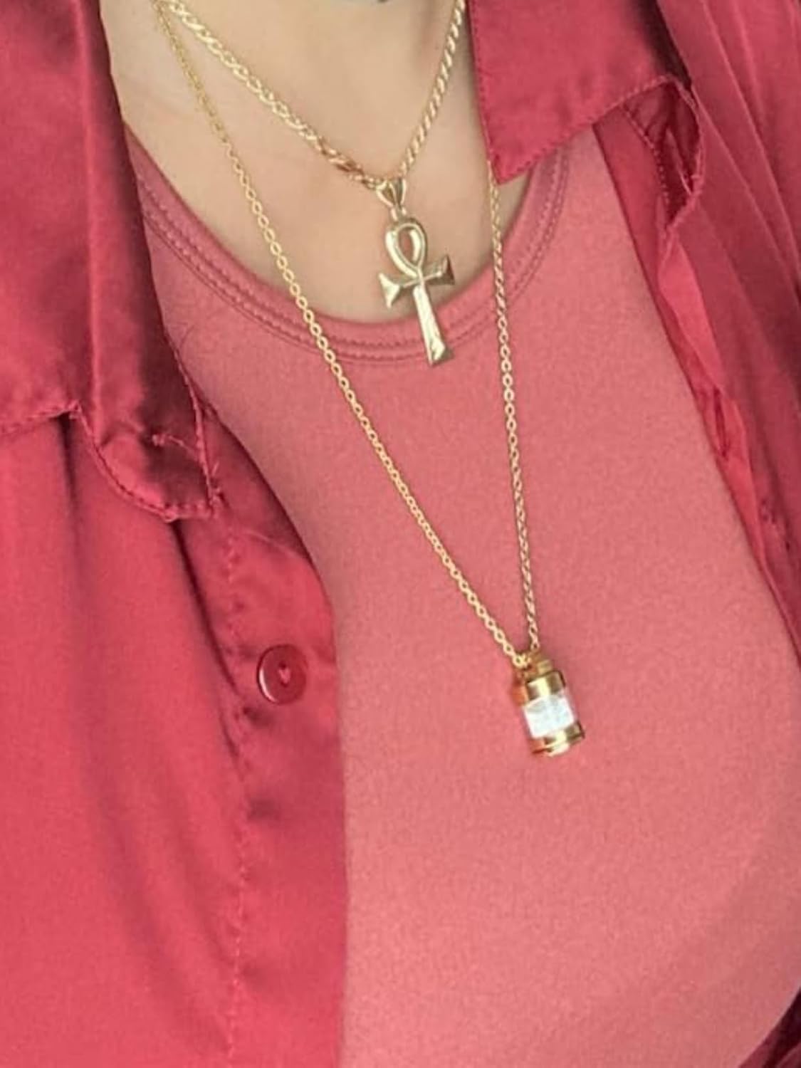 Glass Bottle Pendant Necklace For Ashes Stainless Steel Hair Locket Keepsake Memory Glass Urn Cremation Vial Necklaces