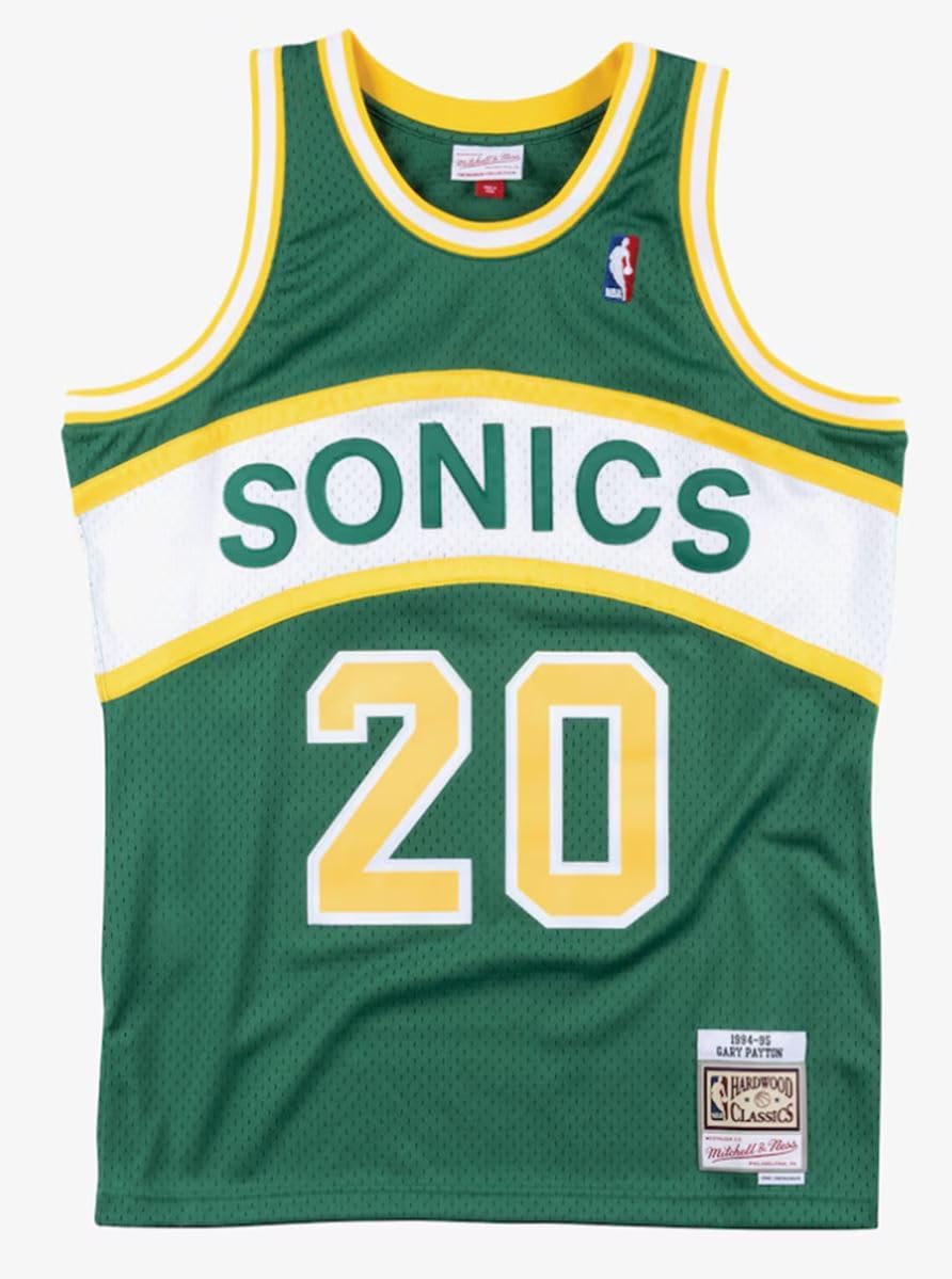 Mitchell & Ness Gary Payton Seattle Supersonics 1994/95 Mens Green Swingman Jersey - Image 2