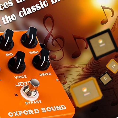 Miniatura 3 de JOYO Pedal de sobremarcha naranja amplificador de simulación pedal de distorsión con adaptador DC 9V fuente de alimentación (800mA -1A)