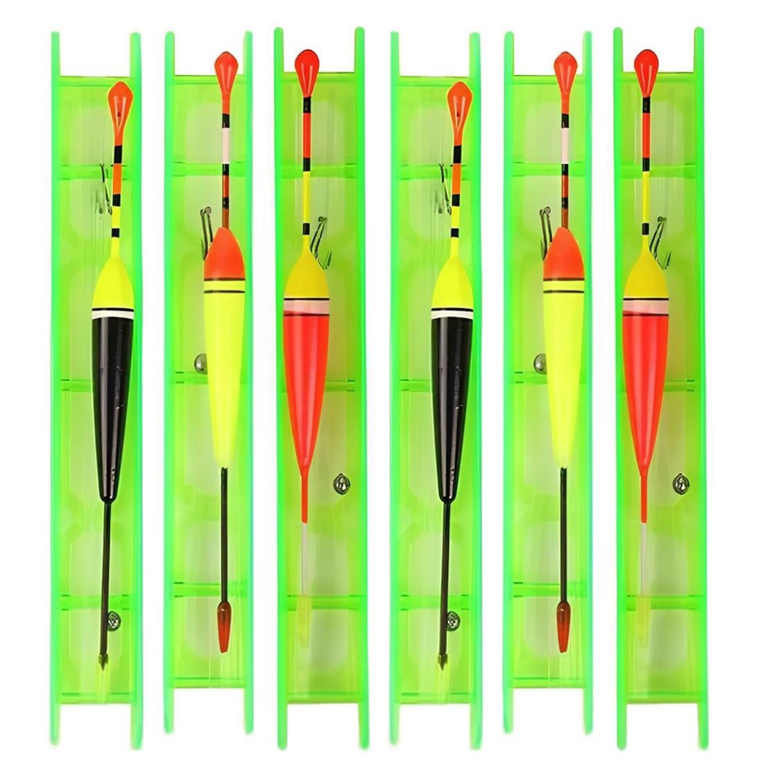 6 Pezzi Galleggianti Da Pesca Galleggianti, Con Piombino, Lenza E Amo, Plastica Da Pesca Galleggiante Da Pesca Scivolare, Trota Galleggianti, Per La Pesca In Acqua Dolce E Salata