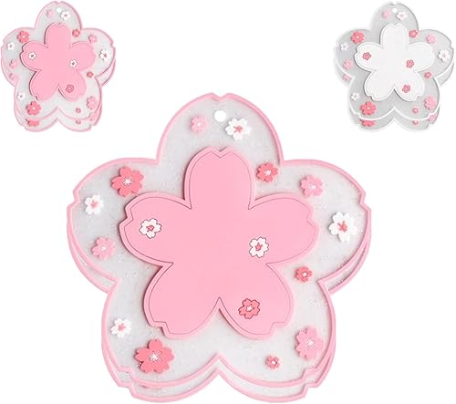 MAOYONG Bonitos salvamanteles de silicona para ollas y sartenes calientes, paquete de 2 soportes de silicona de 7.67 pulgadas para cocina, tapetes