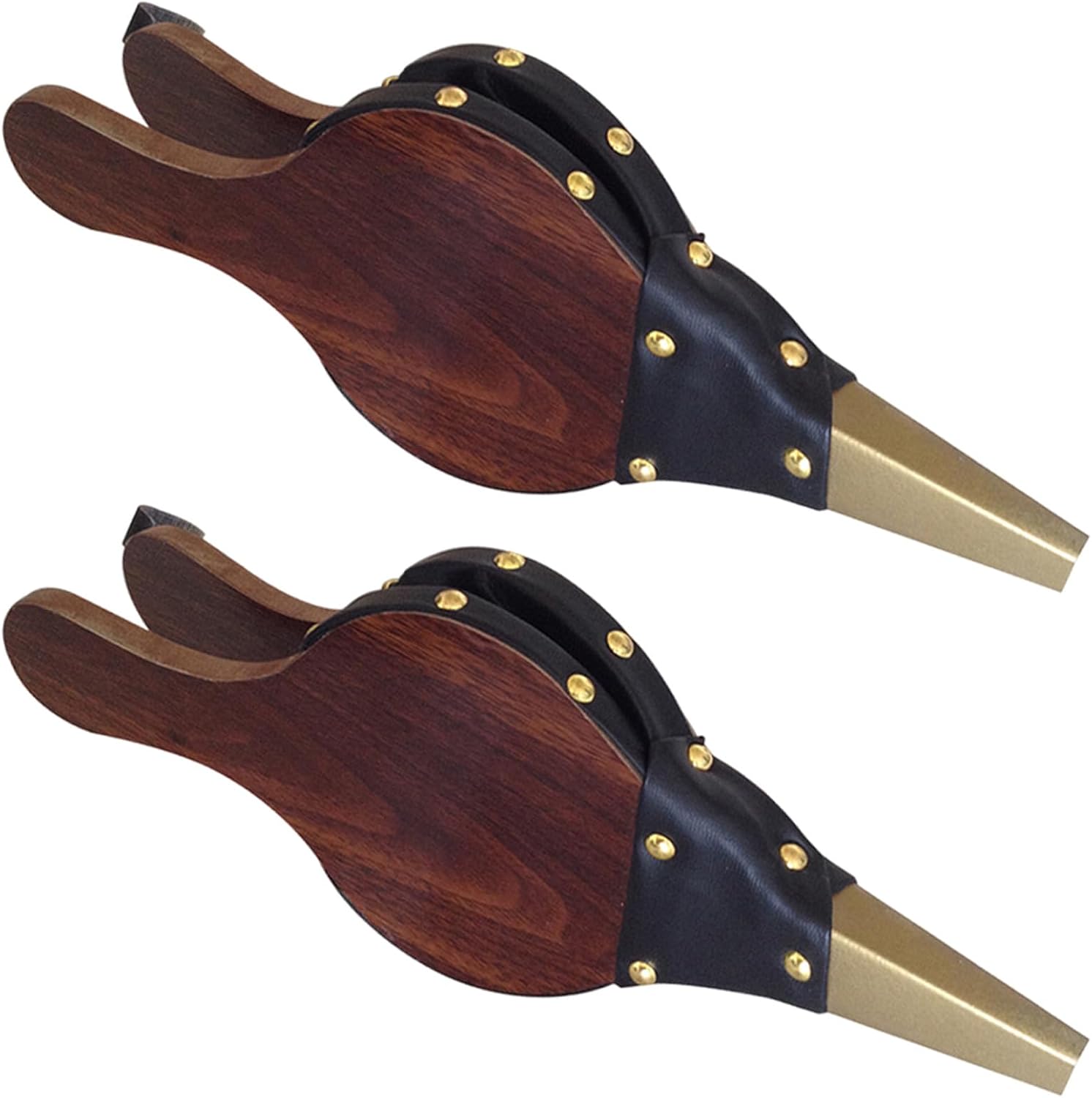 Luxshiny 2pcs Wood Fireplace Bellows: 12"x5" Manual Air Blower - Wooden Hand Pump for BBQ Fire Pit Charcoal Starter - Fire Pit Bellows for Camping or Home
