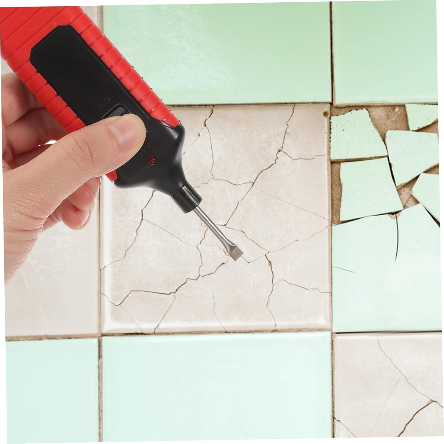 Tile Repair Kit for Chips Includes Wax Block Sponge Cleaning Cloth Heater for Ceramic Sink Crack Repair