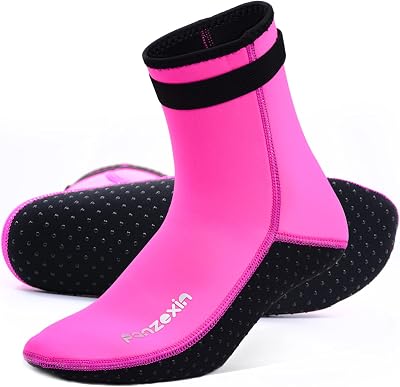 Panzexin 3mm Neoprene Diving Socks, Wetsuit Socks Sand-Proof Scuba Snorkeling Fins Socks for Open Water Swimming
