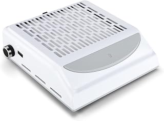 100W Aspirador de uñas Profesional Acrilico para uñas, Con Filtro Aspirador UñAs, aspiradora de uñas de velocidad ajustable,Para Salones De Manicura, Manicura, Grabado, Pulido (Blanco)