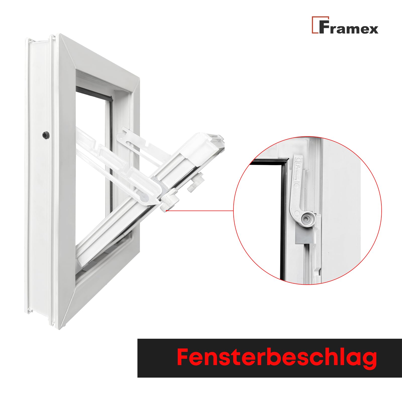 Finestra in PVC, a Ribalta e a Battente, Bianca, 100 x 60 cm (1000 x 600 mm), Vetro Singolo – Finestra in PVC con funzione di Ribalta e a Battente, per ventilazione, scantinati
