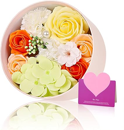 Amazon 母の日 ギフト ソープフラワー ボックス 造花 インテリア カーネーション 枯れない花 敬老の日 誕生日 結婚記念日 女性 プレゼント 21新登場 Convida 造花 オンライン通販