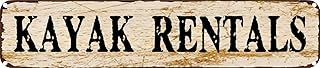 Vintage Tin Sign Retro Metal Wall Decor KAYAK RENTALS Rustic Aluminum Plaque for Home, Bar, Kitchen, Garage, Man Cave 16x6 inch