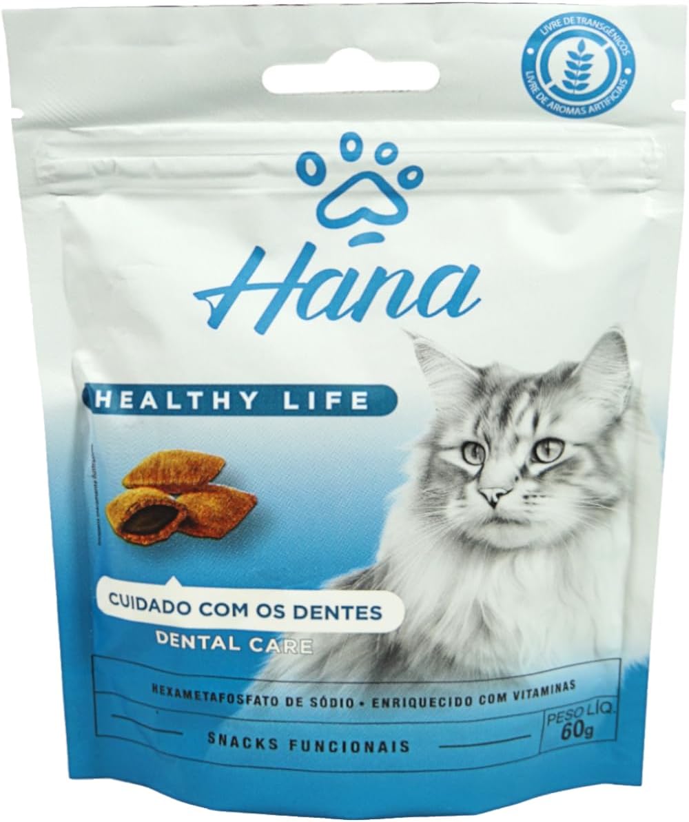 Kit 4 Snacks Hana Healthy Life Dental Care P/Gatos Adultos- 60g Kit 4 Snacks Hana Healthy Life Dental Care P/Gatos Adultos- 60g
