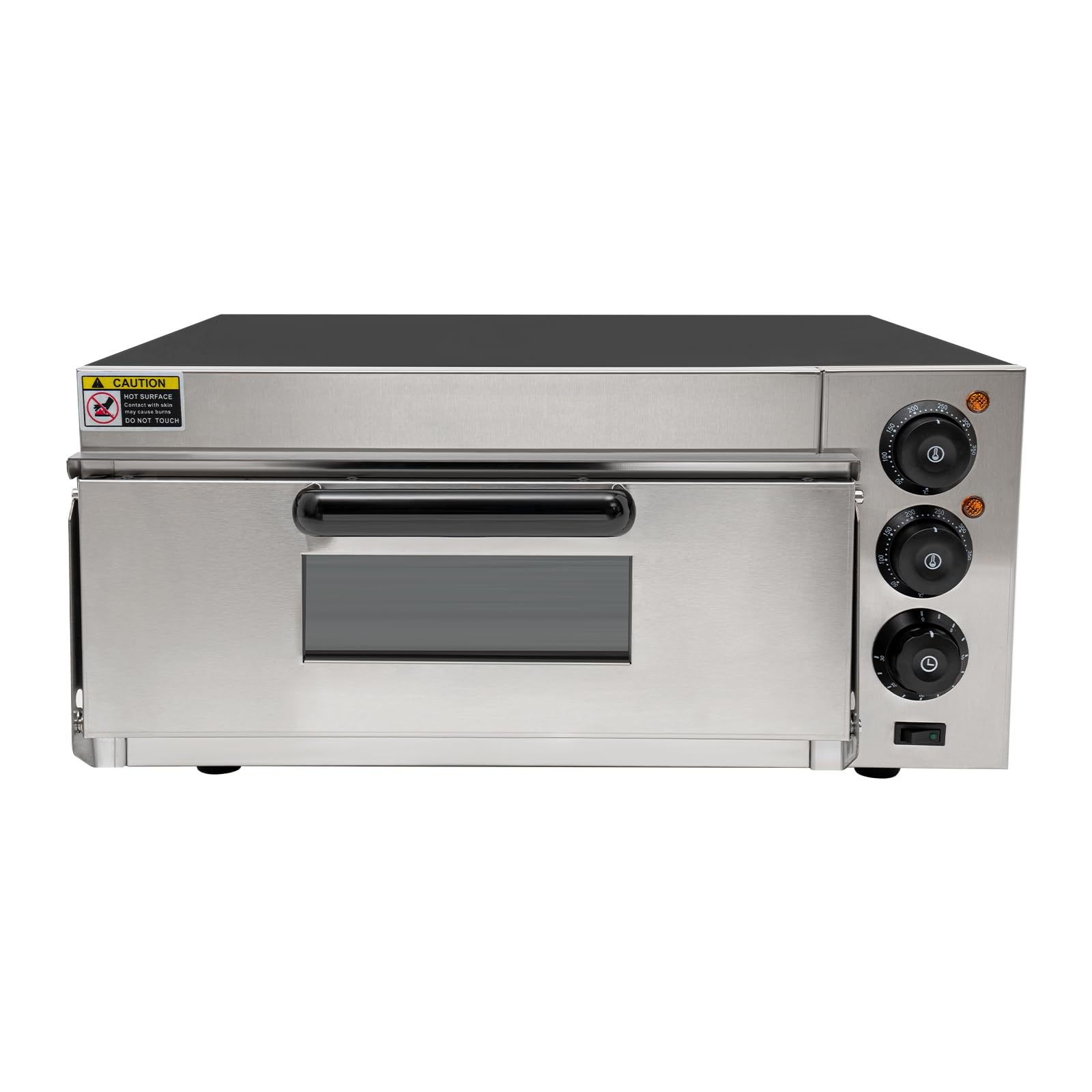 Horno profesional para pizza, 2000 W, horno de pizza comercial, 50-350 ℃, con temporizador de 30 minutos, para cocina, restaurantes, panaderías