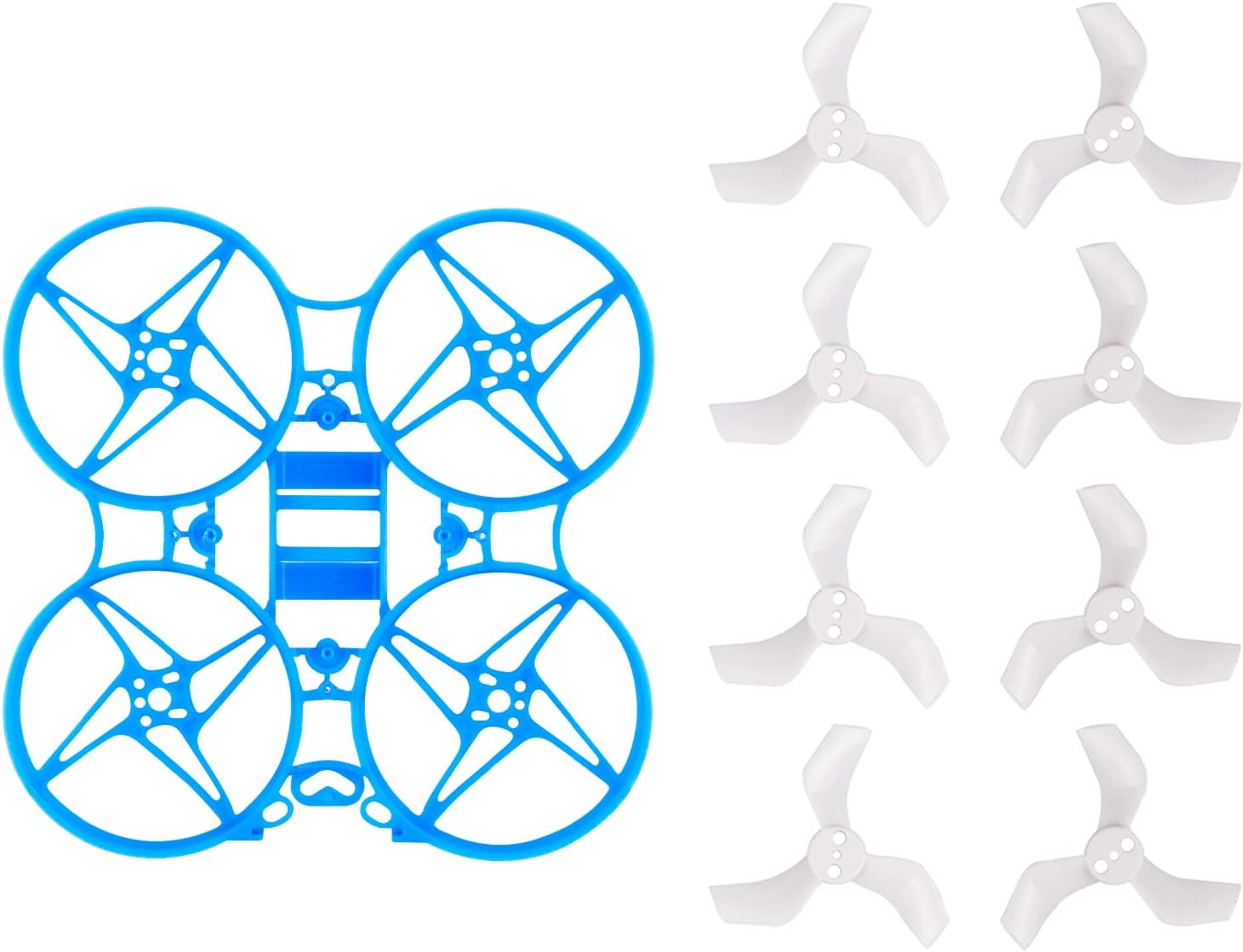 BETAFPV Meteor75 1S Brushless Frame Kit White with 2 Sets 40mm 3-Blade Props 1.5mm Shaft Grey for 0x0x 1102 Series Motors 75mm 1S Whoop Like Meteor75