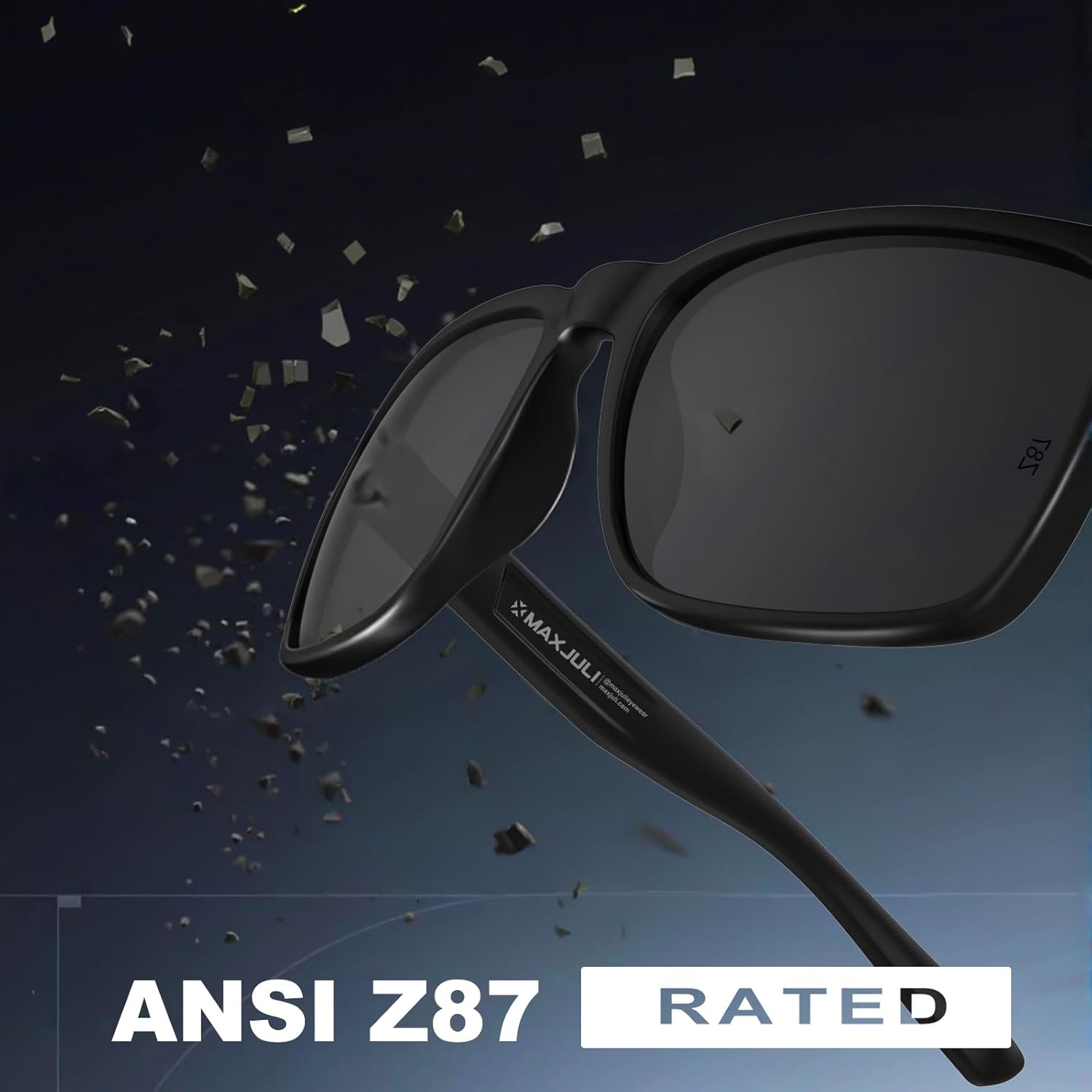 MAXJULI XL Z87 Sunglasses for Big Wide Heads Men TR90 Ultralight UV400 Protection Sun Glasses Z8244 - Image 5