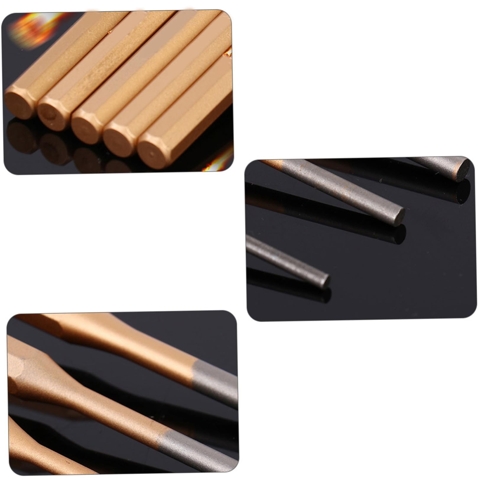 Cabilock 3 Ensembles Ensemble De Poinçon D'épingle Punch Coup De Poing Poinçon De Positionnement Outil De Poinçon Kit De Poinçon Coups De Poing Acier À Haute Teneur en Carbone 6 Pièces * 3