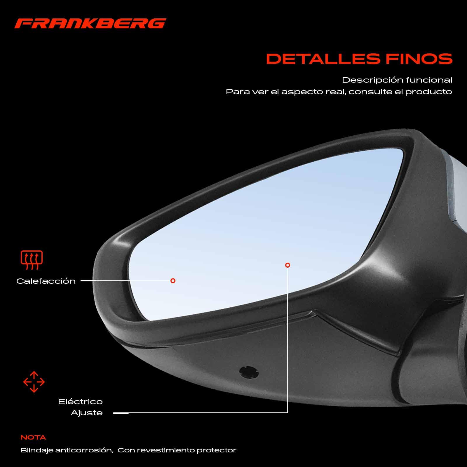 Frankberg Espejo exterior eléctrico izquierdo de 6 Polos 1607512980