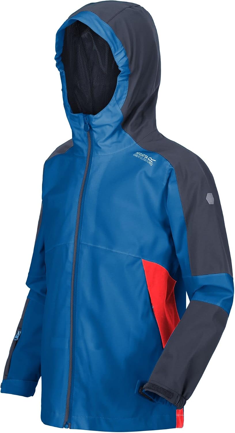 Regatta Childrens/Kids Rayz Waterproof Jacket (13 Years) (Neon Peach/Fusion Coral)