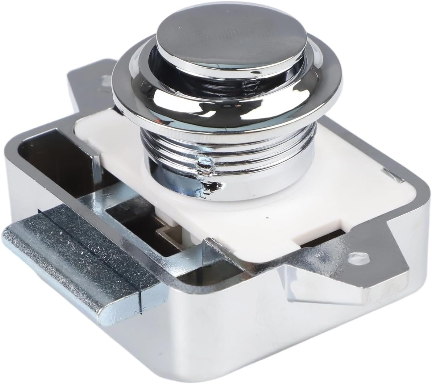 1pc Drawer Lock Mechanism for Motorhome Caravans Secure Fastening Solution for Cabinet Drawers in Mobile Environments (Chrome)