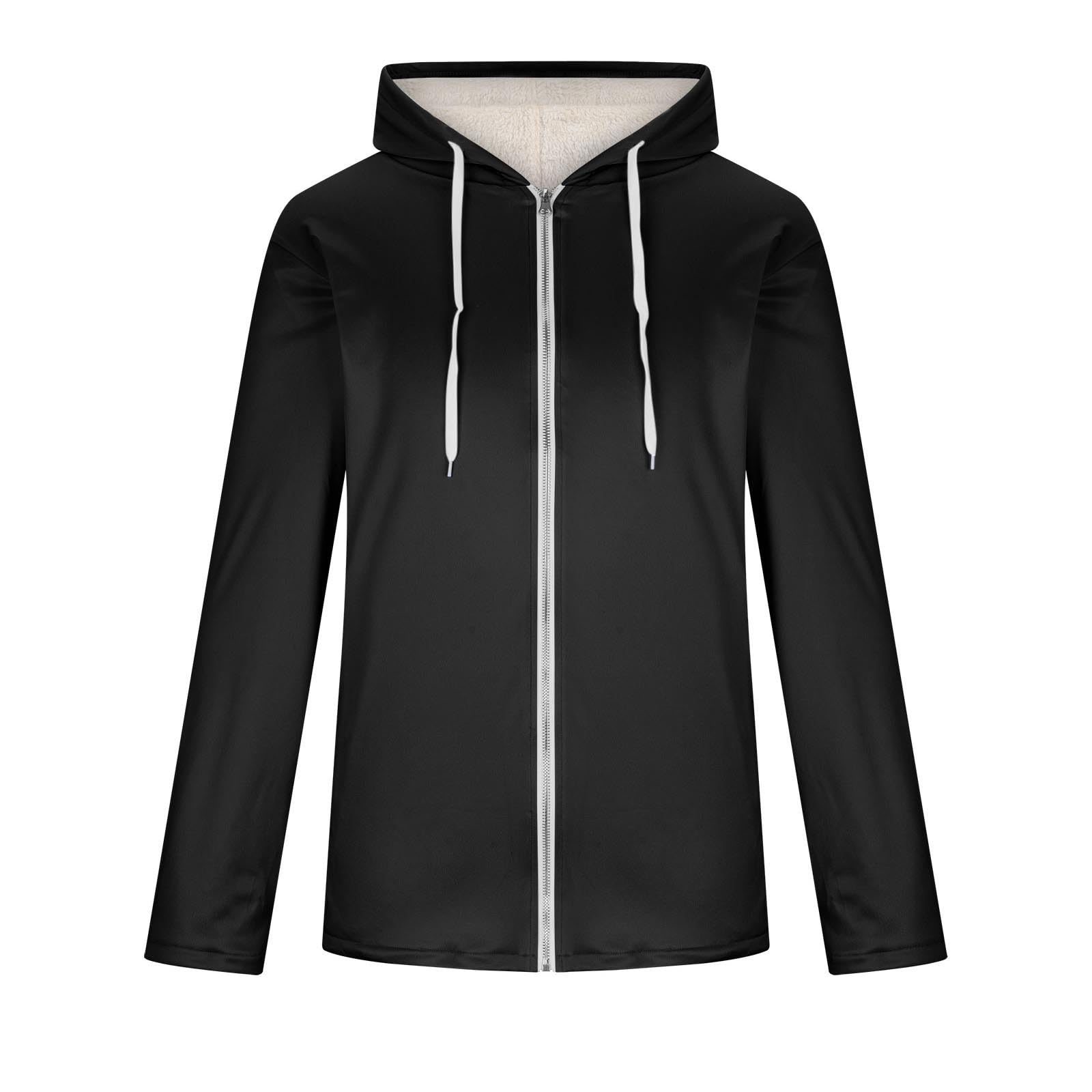 Sudadera Cremallera Hombre,Chaqueta de Hombre Invierno de Forro Polar con Capucha Sudaderas Deportiva Entretiempo Jersey Manga Larga Color Sólido Básica Casual Ropa de Trabajo Hoodie Sweatshirt