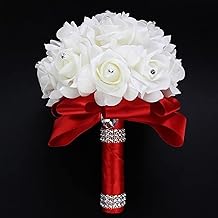 Generic Wedding Bridal Bouquets White Wedding Flowers Accessories Bouquet Supplies Artificial Pink Bridal Bouquet (Color : 04)