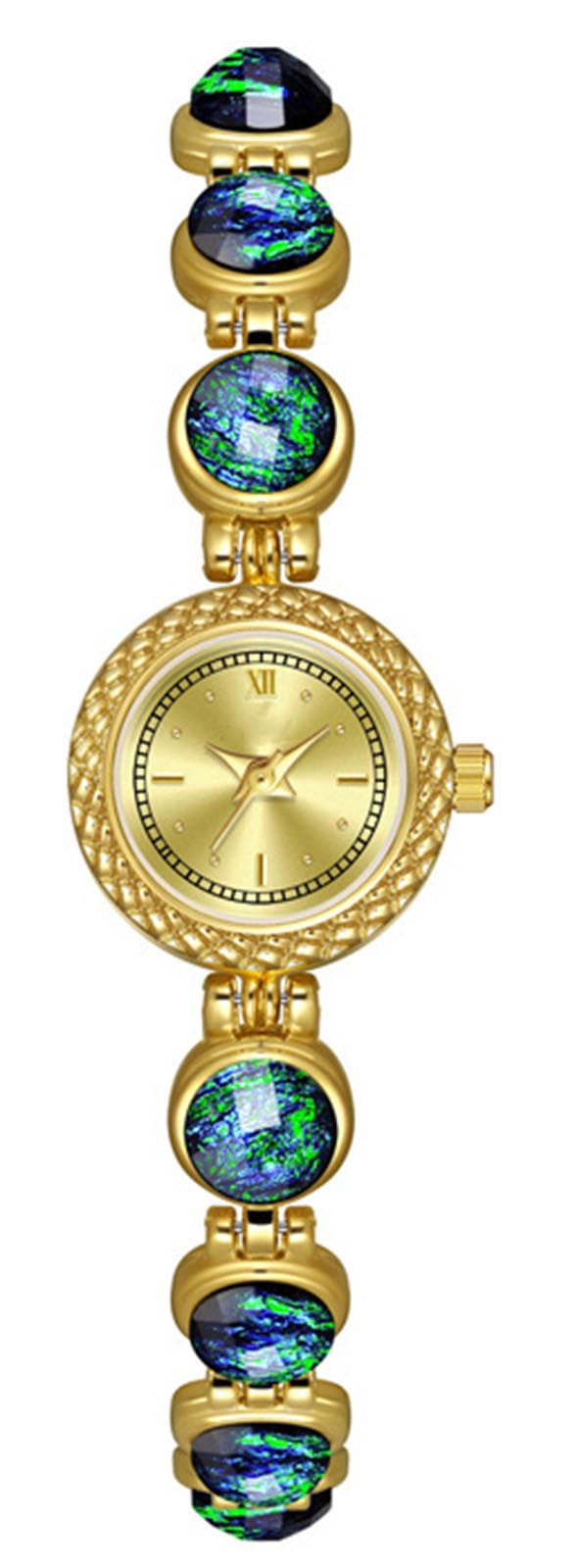 ADSBIAOYE Reloj de pulsera para mujer, de lujo, vintage, con diamantes de cristal, de cuarzo, de acero inoxidable, resistente al agua, regalo