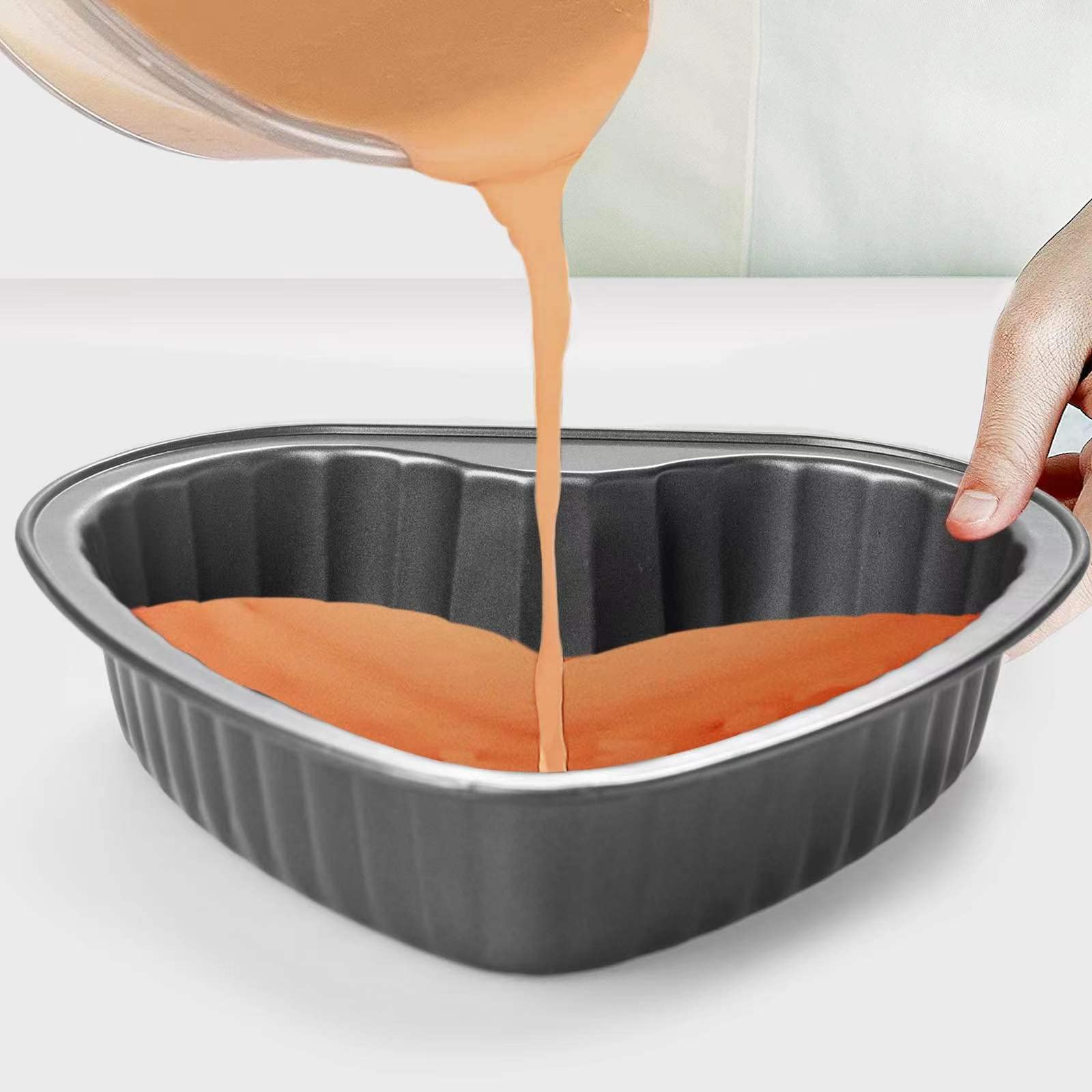 Lot de 2 moules à gâteau en forme de cœur de 20,3 cm - Pour la Saint-Valentin, la pâtisserie, un mariage, un anniversaire
