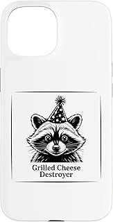 Funny Vintage Raccoon Grilled Cheese Destroyer Case for iPhone 15