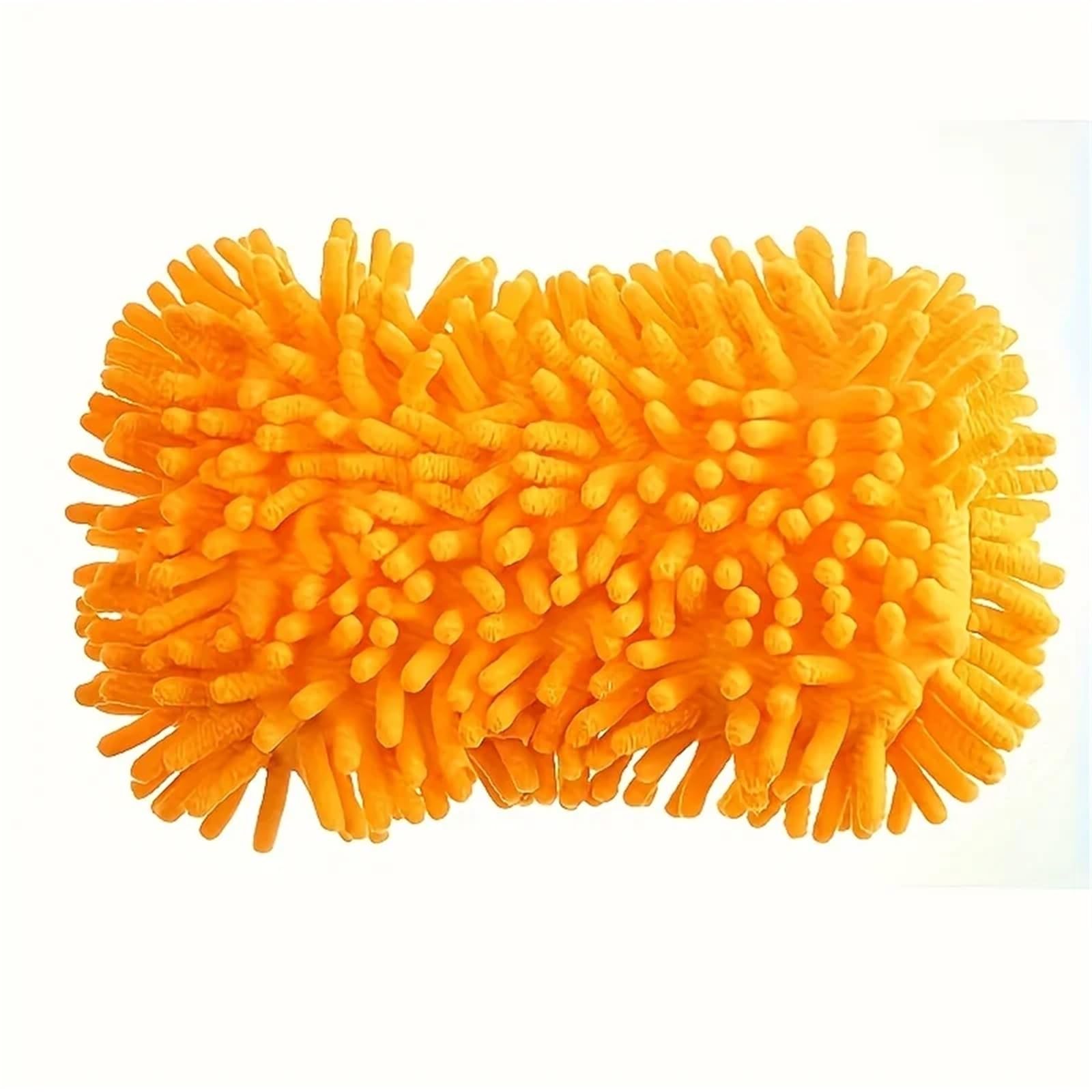 MDSRFGN Car Wash Mitt Super Absorbent Microfiber Car Wash Gloves - Scratch, Sponge, Suitable For Detail Cleaning And(Orange)