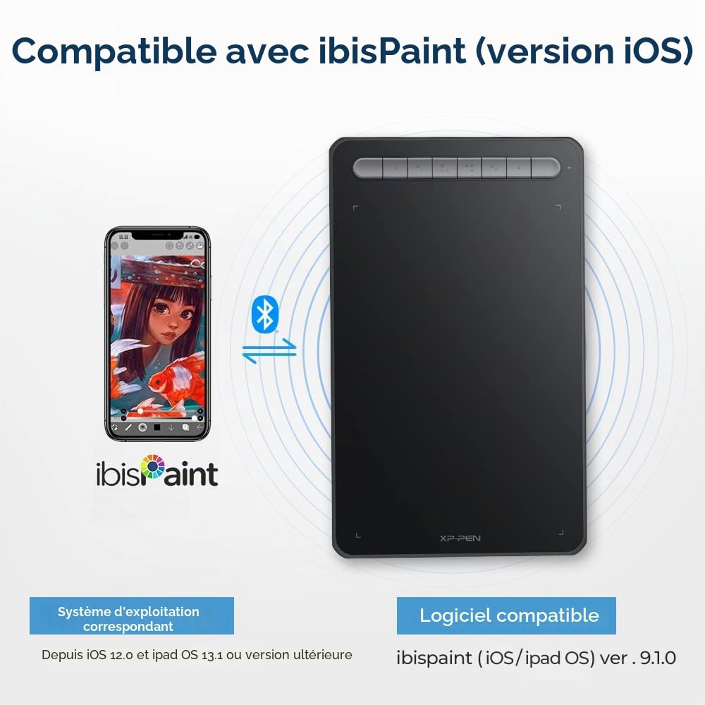 XPPen Tablette Graphique Wireless Deco MW Bluetooth avec X3 Stylet