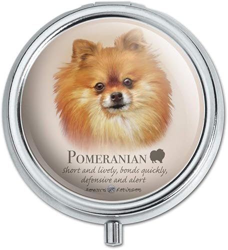 Pomeranian Dog Breed Pill Case Trinket Gift Box