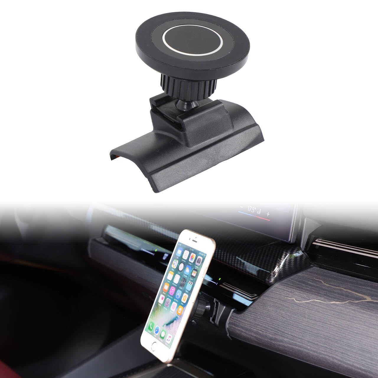 Supporto magnetico per cellulare compatibile con BMW Serie 5 G60 G61 anno di costruzione 2024 2025, supporto per griglia di ventilazione con testa a sfera girevole a 360° per tutti gli
