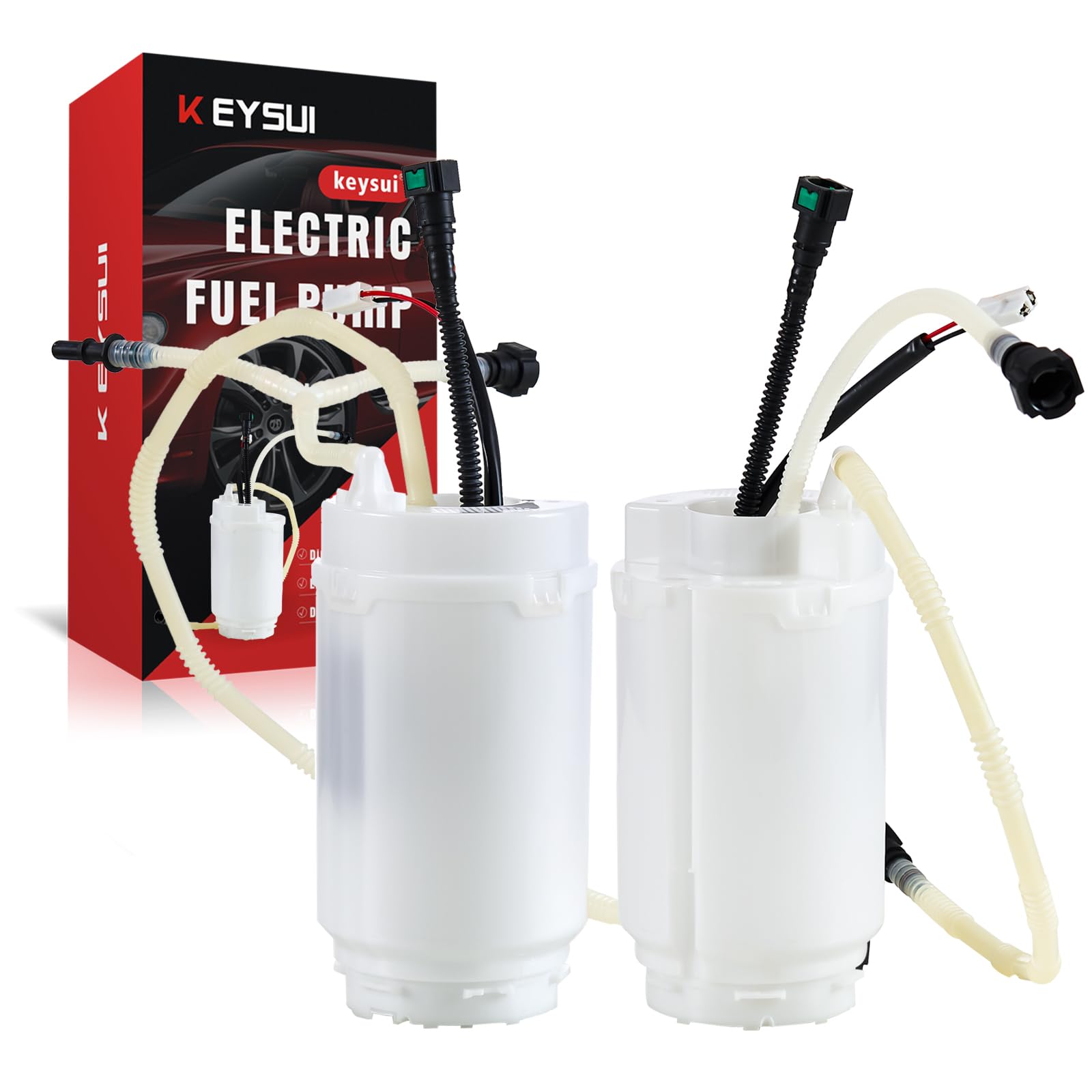 Photo 1 of Keysui Electric Fuel Pump Module Assembly Compatible with Volkswagen Touareg 2004-2007 3.2L 3.6L 4.2L Gas, Left and Right Side, Gasoline Pump with Sending Unit Replace# E8568M, 7L6919087G